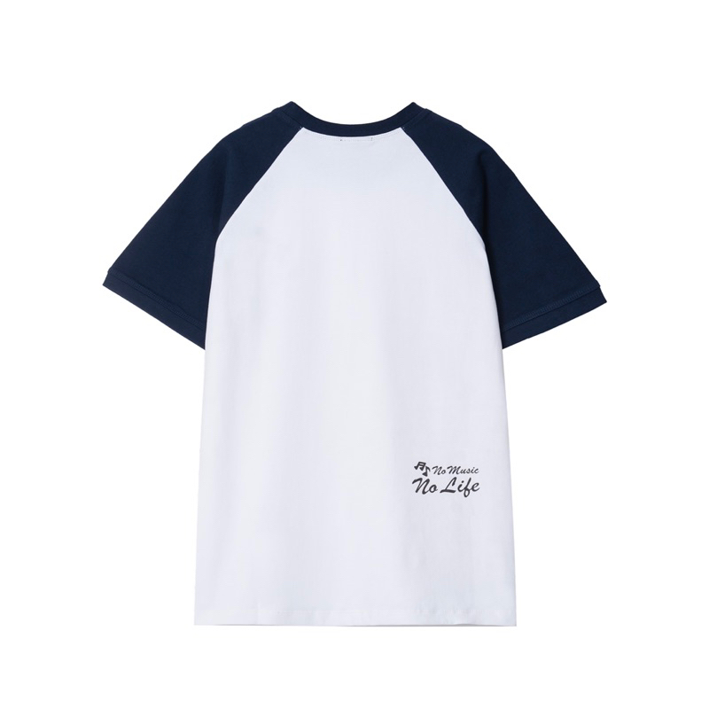 Áo thun BLISH - "MUSIC LIFE" White/Navy.