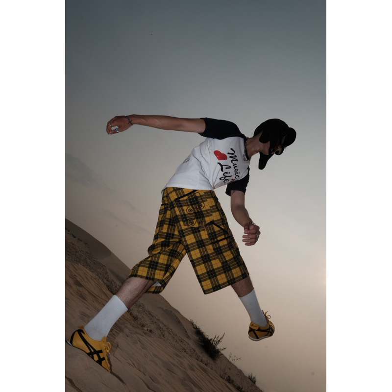 Áo thun BLISH - "MUSIC LIFE" White/Navy.