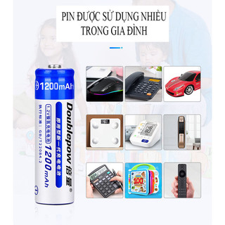 Bộ 04 Pin Sạc AA 1200mAh Doublepow (Hàng Chính Hãng)