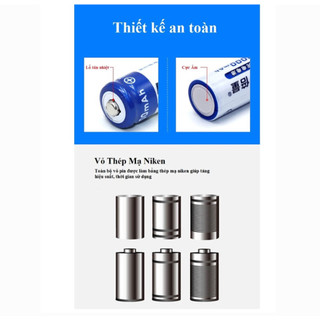 Bộ 04 Pin Sạc AA 1200mAh Doublepow (Hàng Chính Hãng)