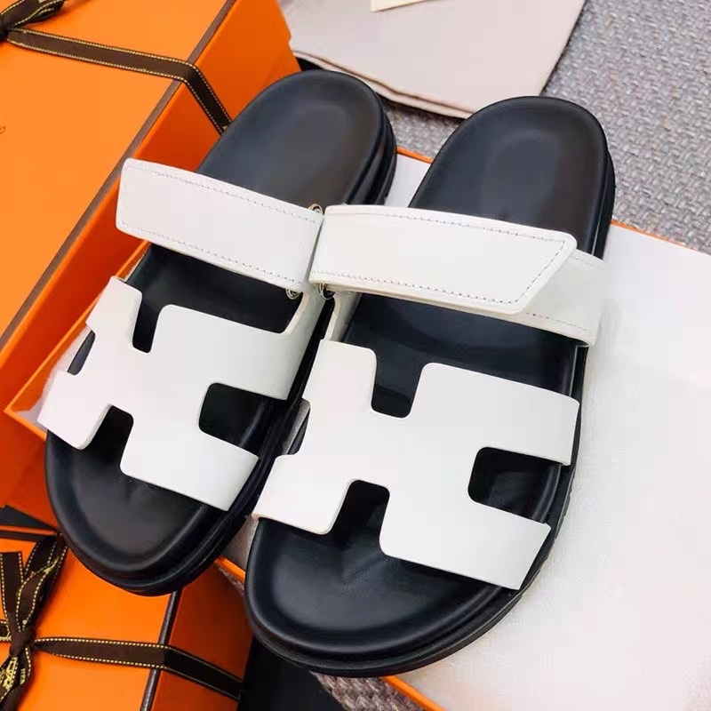 Dép Hm quai ngang chữ H, sandal H quai cài da mềm hàng siêu sịn cao cấp, mẫu đẹp hottrend nhất hiện tại DN10