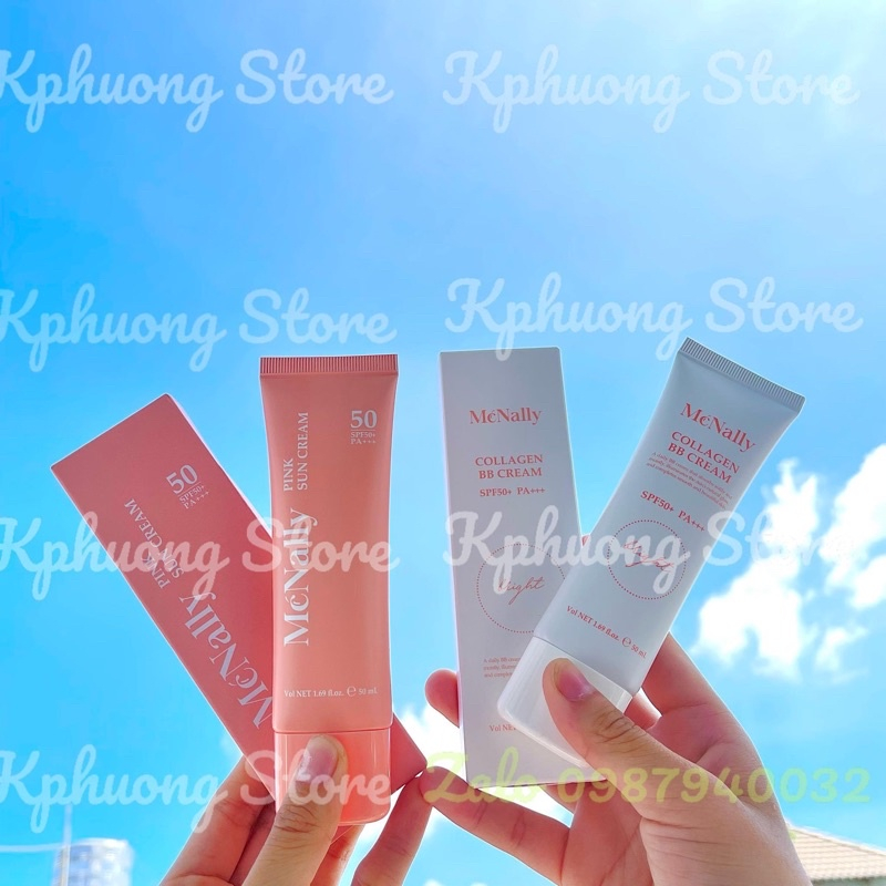 KEM CHỐNG NẮNG MC NALLY PINK VÀ COLLAGEN SUN CREAM