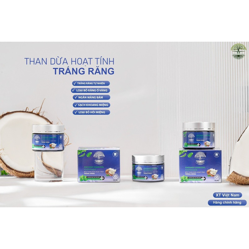 [ 7 NGÀY RĂNG TRẮNG SÁNG ] BỘT THAN DỪA HOẠT TÍNH XT 100% thiên nhiên. | BigBuy360 - bigbuy360.vn