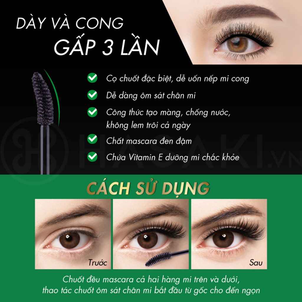 Chuốt Mi MASCARA BROWIT NONGCHAT THÁI LAN chính hãng