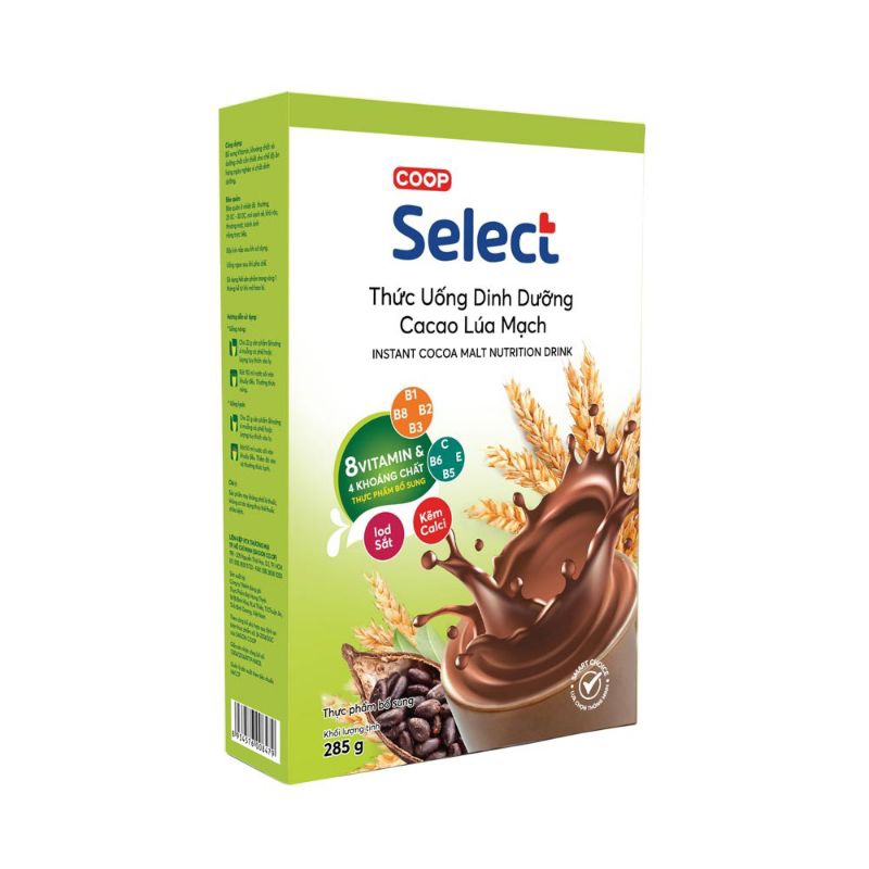 [Date Mới] Bột dinh dưỡng cacao lúa mạch Select 285g x 2 hộp
