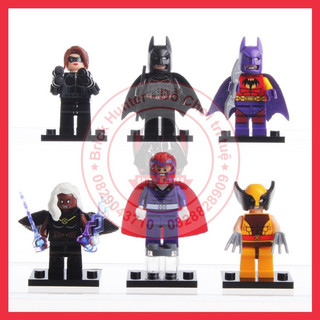 Marvel minifigures super heroes X-men mô hình lắp ráp nhân vật Dị nhân Magneto Wolverin Storm DC batman catwoman