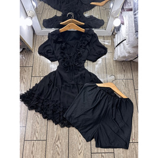 [Bigsize 60-85kg] Đầm voan 3 bèo