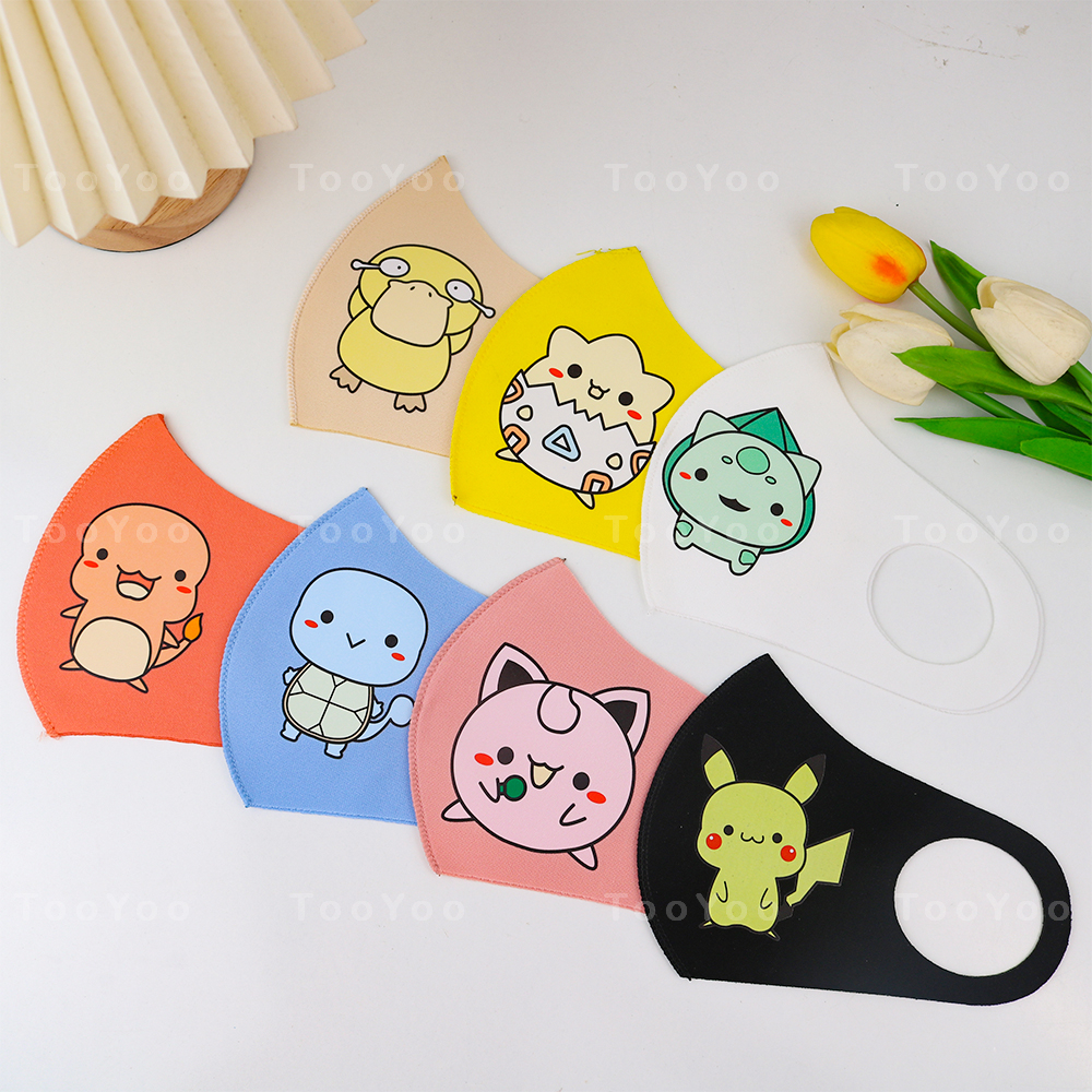 Khẩu trang vải su Pokemon dễ thương cute TooYoo PK0144