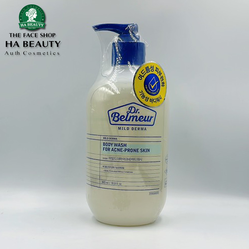 Sữa tắm cho da mụn The Face Shop Dr Belmeur BODY WASH FOR ACNE PRONE SKIN 500ml giảm mụn ngừa mụn