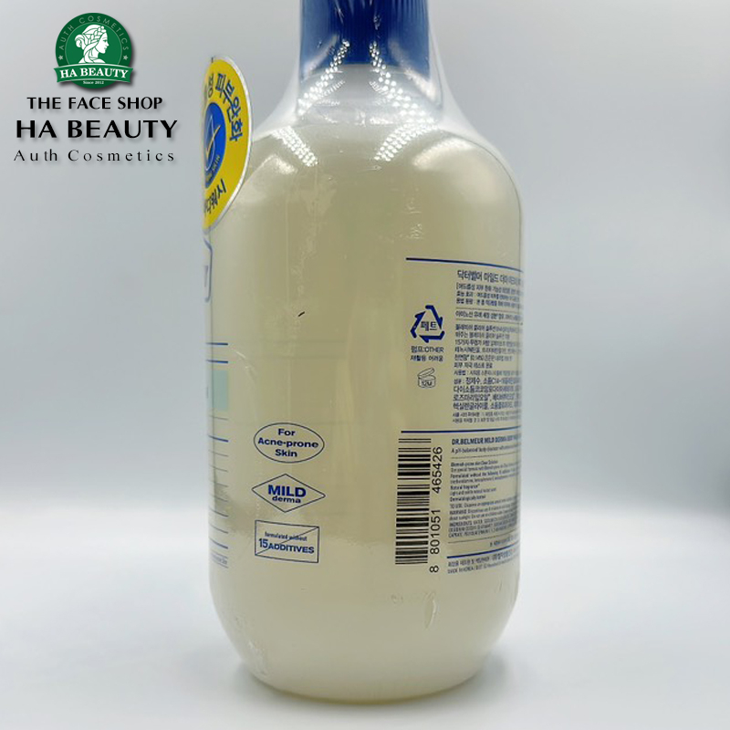 Sữa tắm cho da mụn The Face Shop Dr Belmeur BODY WASH FOR ACNE PRONE SKIN 500ml giảm mụn ngừa mụn