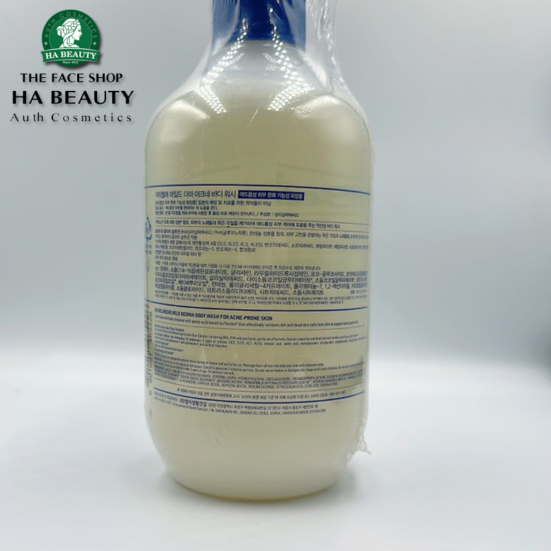 Sữa tắm cho da mụn The Face Shop Dr Belmeur BODY WASH FOR ACNE PRONE SKIN 500ml giảm mụn ngừa mụn