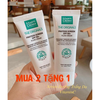 Combo 2 Kem Chống Nắng phổ rộng MartiDerm tặng 1 serum trắng da .