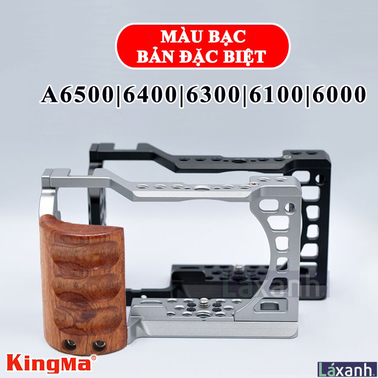 Màu bạc A6500 A6400 A6300 SONY | Rig Cage Rigcage Khung lồng máy ảnh quay video bảo vệ grip handcase l plate bracket