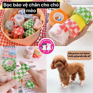 Bọc Chân Chó Mèo Co Giãn Tự Dính (cuộn 4.5M size lớn 5cm và 7.5cm)