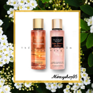 Xịt thơm toàn thân Victoria's Secret mùi Amber Romance Combo nhũ và không nhũ
