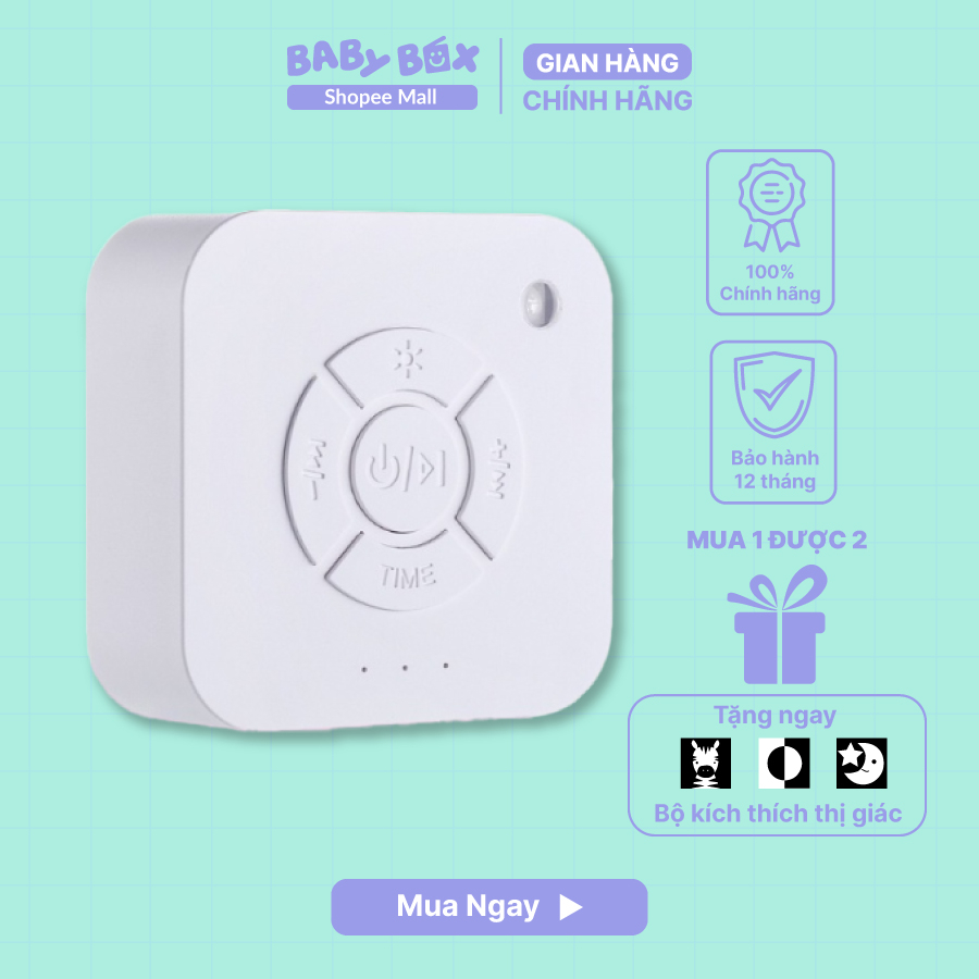 Máy tạo tiếng ồn trắng BabyBox giúp bé ngủ ngon