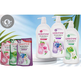 [Tặng Túi Sữa Tắm 380g] Sữa tắm trắng da hương nước hoa Gervenne 900g.
