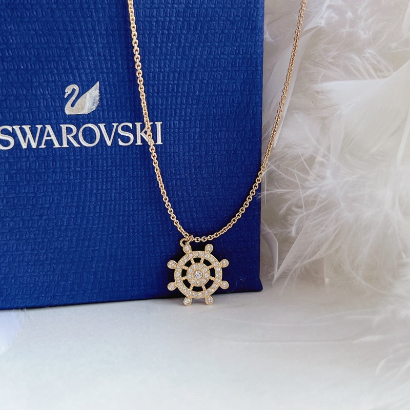 Dây chuyền Swarovski Ocean shipswheel màu gold