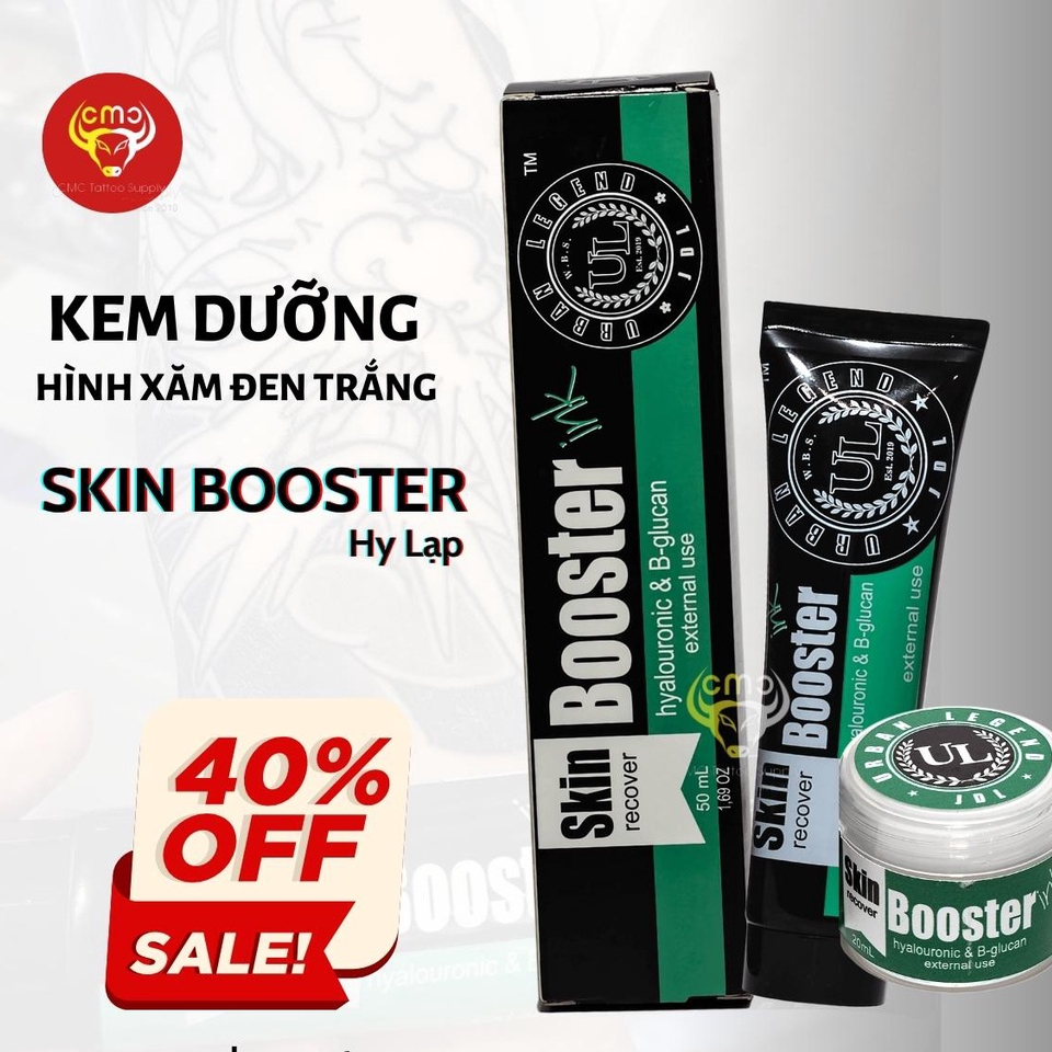 Kem dưỡng hình xăm đen trắng Booster Xanh  chính hãng CMC Tattoo Supply