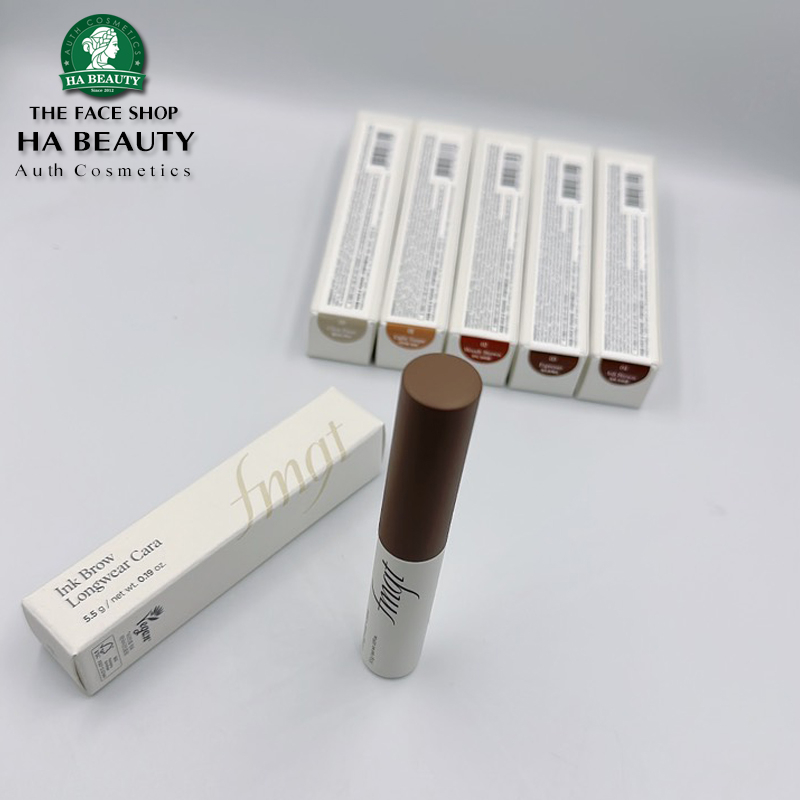 Mascara lông mày Thuần Chay VEGAN Nhiều màu Bền tông by THE FACE SHOP fmgt Ink Brow Longwear Cara 5.5g Hàn Quốc
