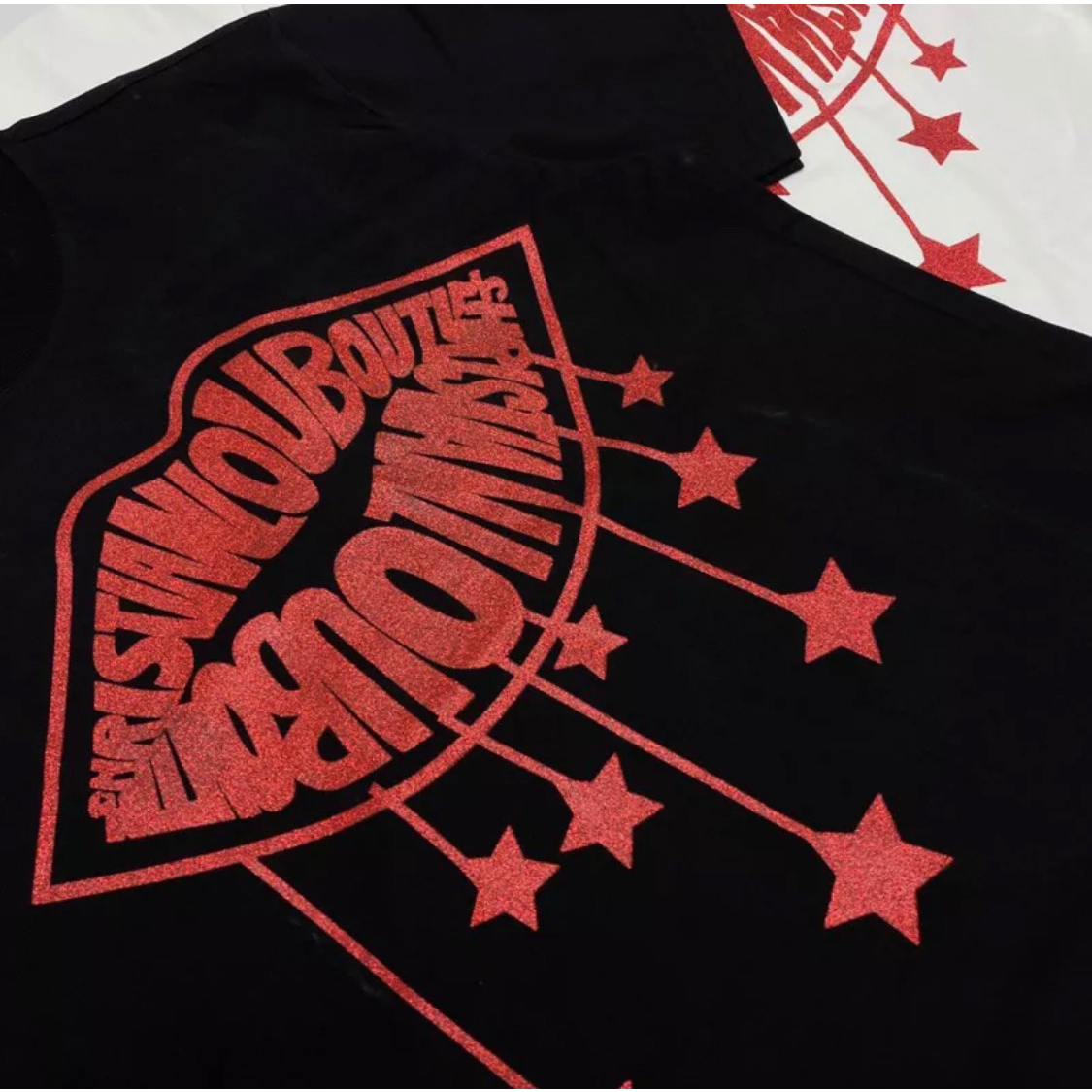 Áo Phông LBT In Kim Tuyến Hình Đôi Môi Full Box Phong Cách Boy Phố, Chất Cotton Co Giãn 4c Chất Lượng | BigBuy360 - bigbuy360.vn