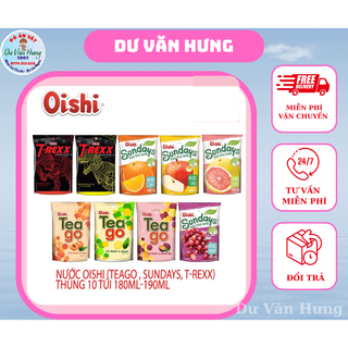 Combo 12 gói Nước Oishi (teago , sundays, t-rexx) túi