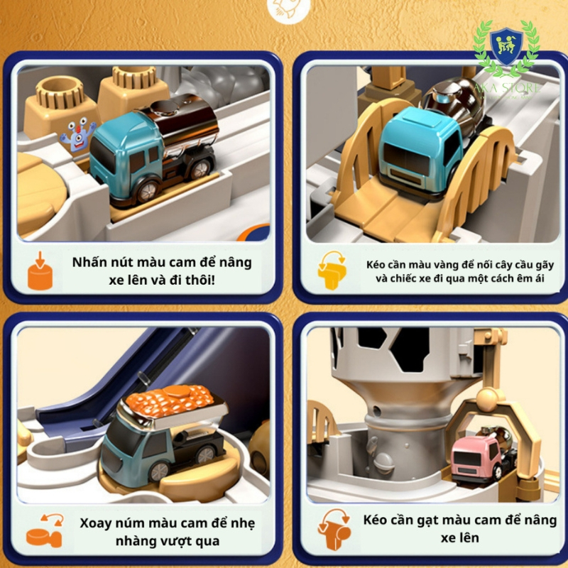 Đường đua vũ trụ không gian, quà tặng siêu xinh cho các Bé, chất liệu nhưa nguyên sinh ABS cao cấp