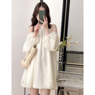 Rập giấy thiết kế, không phải quần áo, Rập giấy đầm váy nữ cổ yếm hở vai tay dài, Rập giấy cắt sẵn