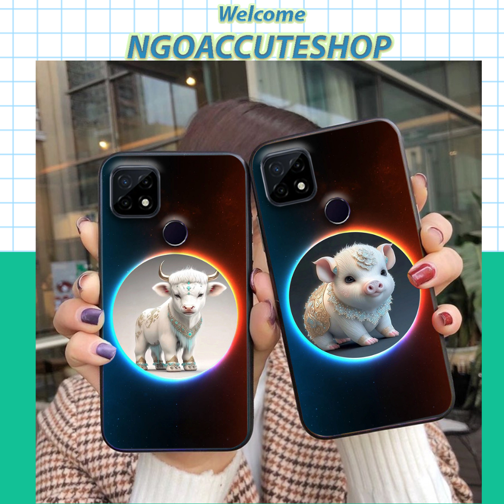 Ốp lưng Realme C20 / Realme C21Y / Realme C25 / Realme C25S in 12 con giáp siêu đẹp cute giá rẻ