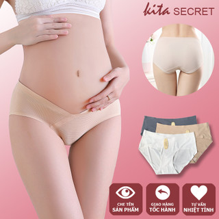 Quần lót bầu và sau sinh cạp chéo chất su đúc thông hơi - 1c