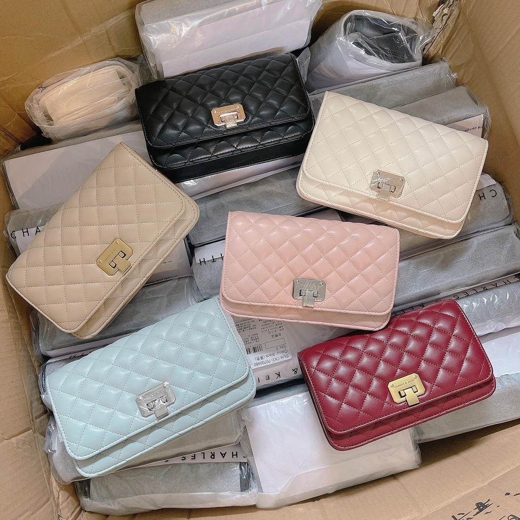 VIP 02- Túi Xách Nữ CNK Khoá Gập Ô Trám Hàng Đẹp Size 20 Hàng Loại 1