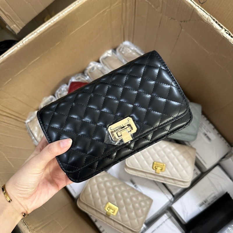 VIP 02- Túi Xách Nữ CNK Khoá Gập Ô Trám Hàng Đẹp Size 20 Hàng Loại 1