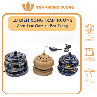 Lư Điện Xông Trầm Hương - Trầm Đông Dương - Lư Xông Trầm Hương Cao Cấp - Lò Xông Trầm Điện - Hẹn Giờ, Chỉnh Nhiệt