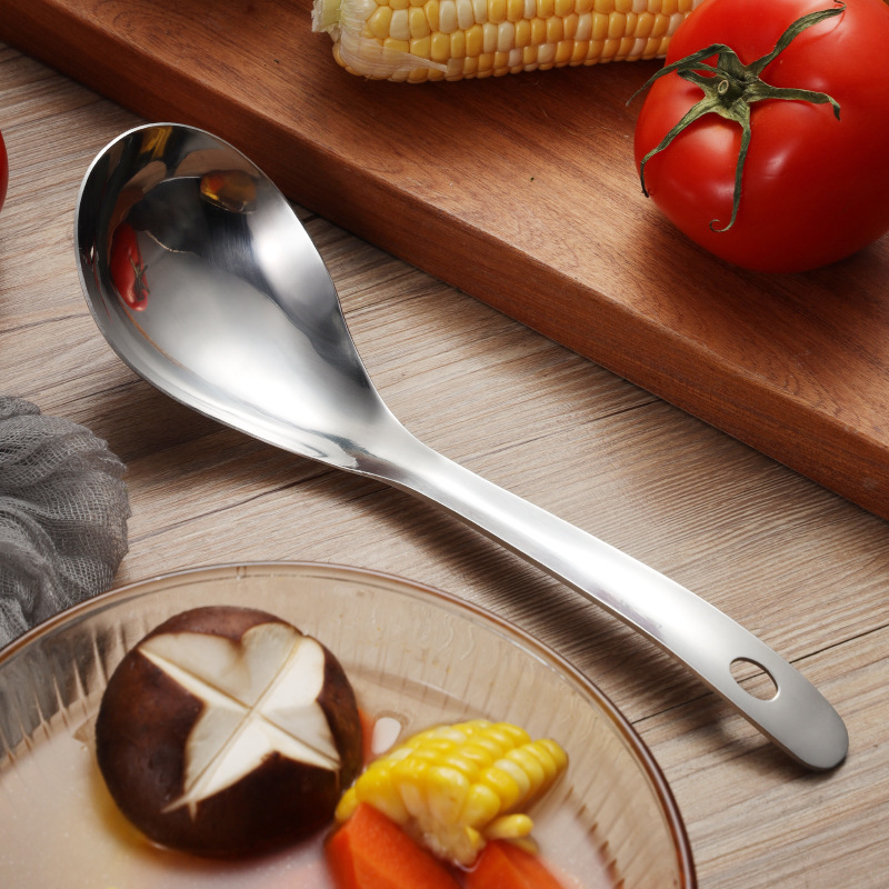 Muỗng Canh Lòng Sâu Inox VilaHome, Chất Liệu Inox Cao Cấp, Cán Mui Cong 23.5 cm HCC
