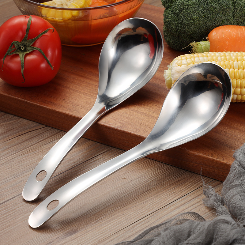 Muỗng Canh Lòng Sâu Inox VilaHome, Chất Liệu Inox Cao Cấp, Cán Mui Cong 23.5 cm HCC