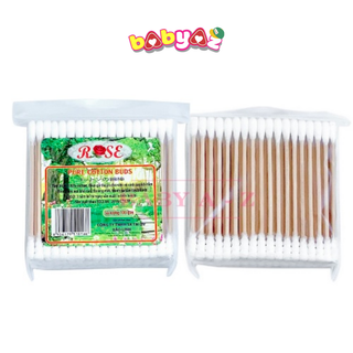 Tăm Bông Ngoái Tai Cây Gỗ Rose Túi 100c Cao Cấp Tăm Bông Trang Điểm Người Lớn