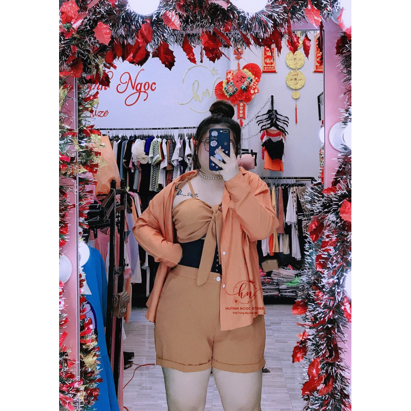 BIG SIZE  Set Đùi Sơ Mi Đi Biển 3 Món 60-90kg