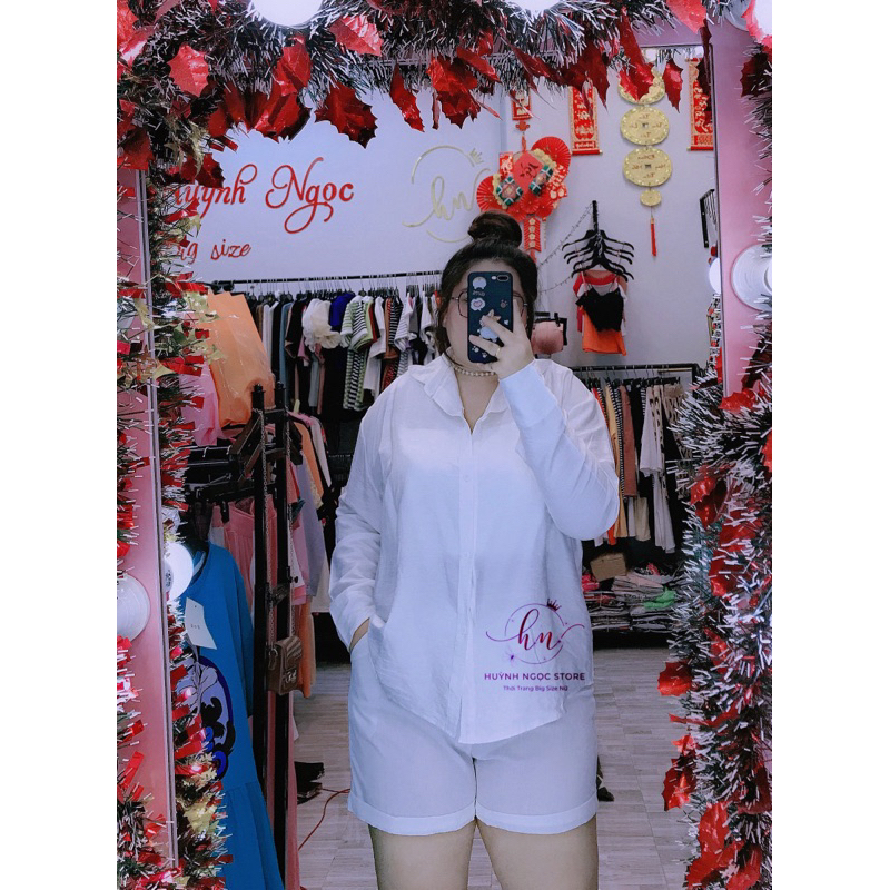 BIG SIZE  Set Đùi Sơ Mi Đi Biển 3 Món 60-90kg