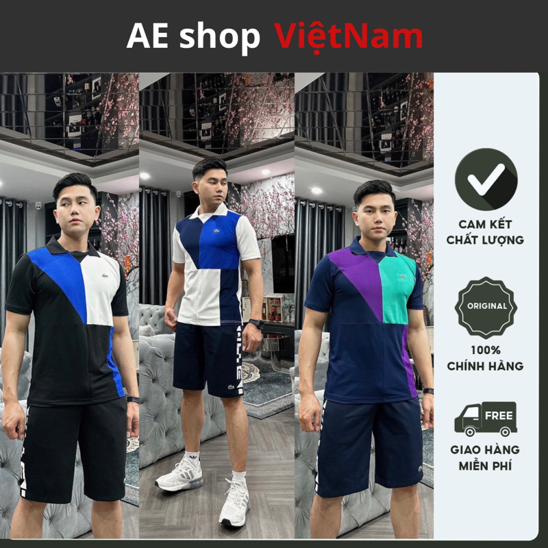 Bộ thể thao Lacoste Men'sport Tennis Polo hàng chuẩn cao cấp Cambodia 2023