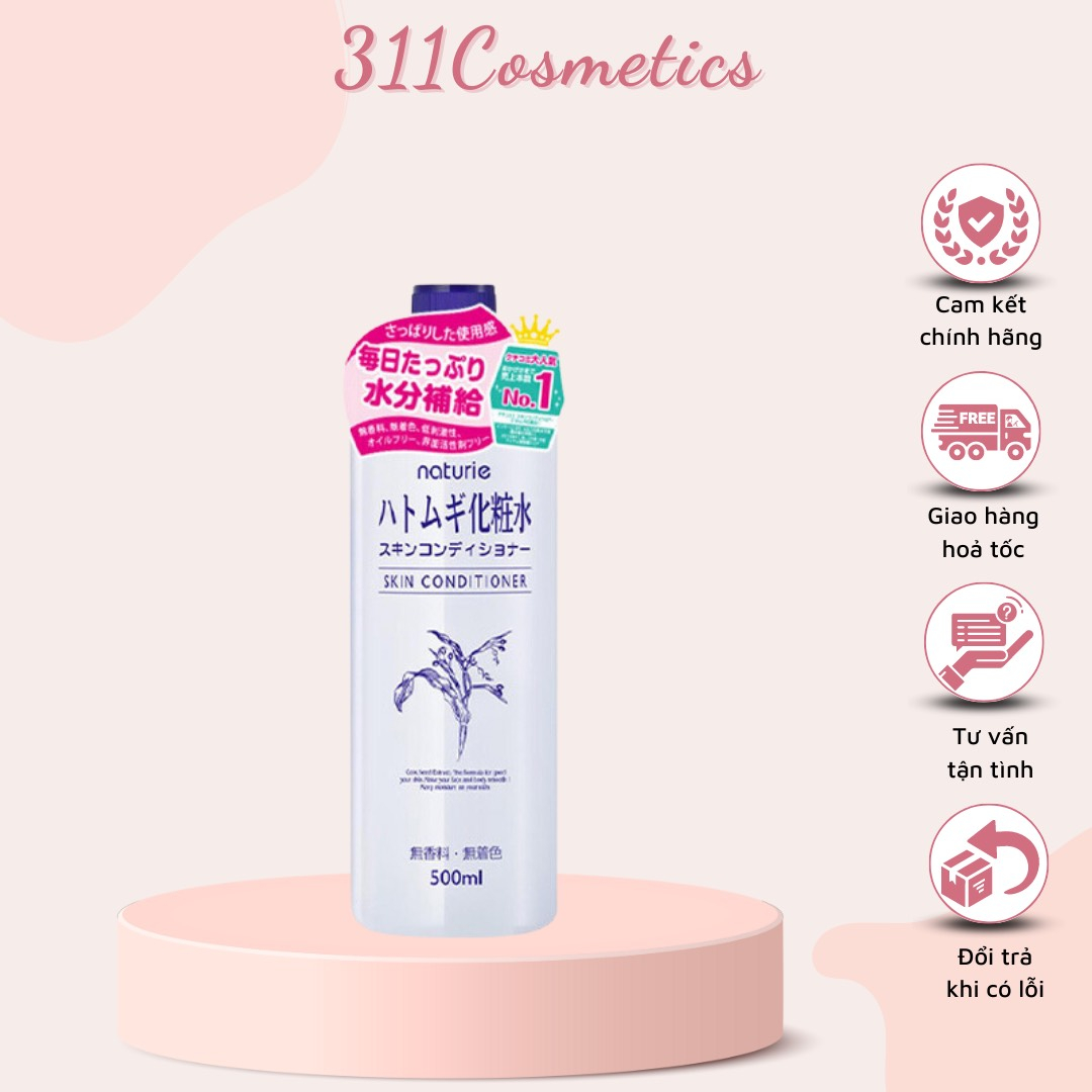 Toner Nước Hoa Hồng Naturie Hatomugi Dưỡng Sáng Cấp Ẩm Nhẹ Dịu Hạt Ý Dĩ 500ml Nhật Bản | BigBuy360 - bigbuy360.vn