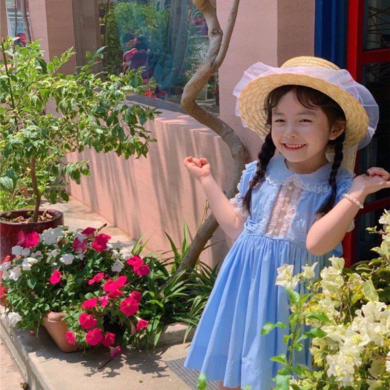 Nón / Mũ cói viền bèo tiểu thư cho bé và mẹ