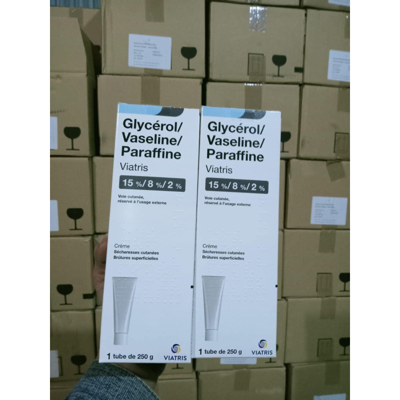 Kem Glycerol Vaseline Paraffine 250g ngừa nẻ, chàm sữa cho bé - hàng Pháp