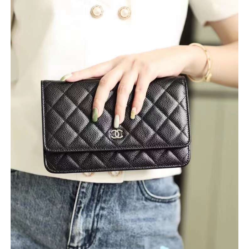 TÚI CHA NEO WOC DA THẬT SZ19 TAG BẠC- VÀNG