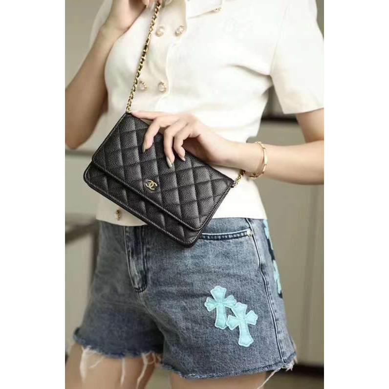 TÚI CHA NEO WOC DA THẬT SZ19 TAG BẠC- VÀNG