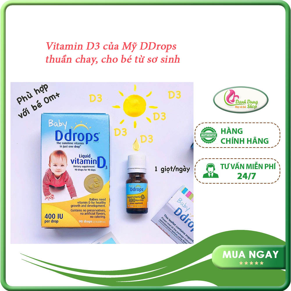 Vitamin D3 drop 90 giọt (mỹ)