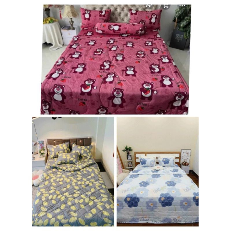 Bộ ga giường cotton Poly 4 món mẫu mã đầy đủ kích thước