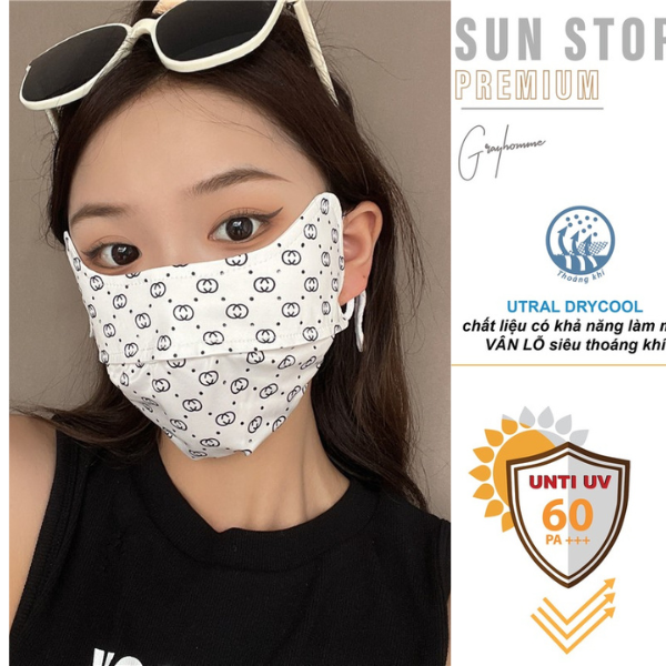 Khẩu Trang Katiny. Khẩu Trang Chống Nắng, Tia UV Thời Trang Unisex Cao Cấp Hàn Quốc UPF50+++