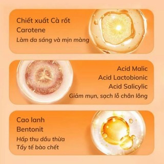 Mặt Nạ Sủi Bọt Cà Rốt Detox Da