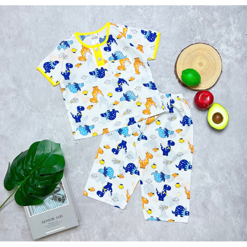 Bộ tole/lanh bé trai tay ngắn quần dài - KN Kids