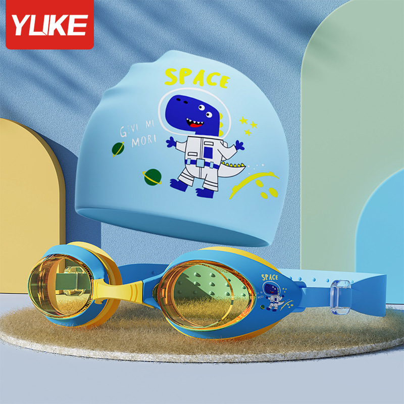 Combo Kính Bơi Trẻ Em YLIKE Kèm Mũ Bơi Ngăn Nước Tuyệt Đối Kính Bơi Pony